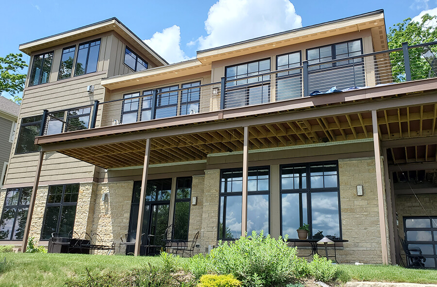 Pewaukee Lake Home with Hardie Plank Siding 