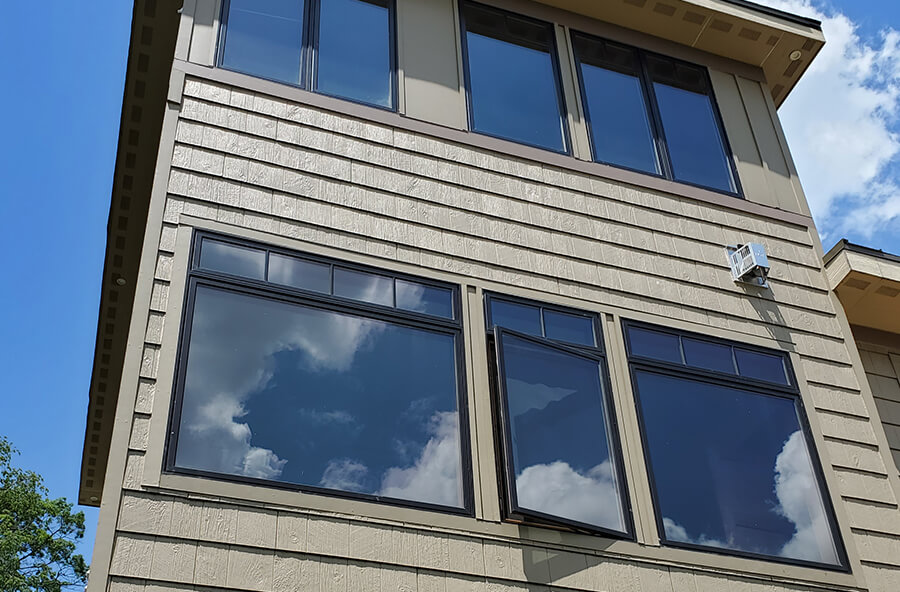 Fiber Cement Siding Installed on Pewaukee Lake Home